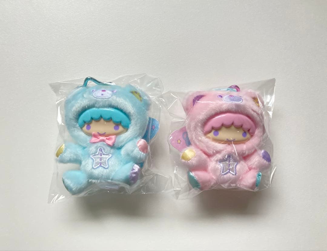 リトルツインスターズ　キキララ　きぐるみマスコットキーホルダー　パフポフ