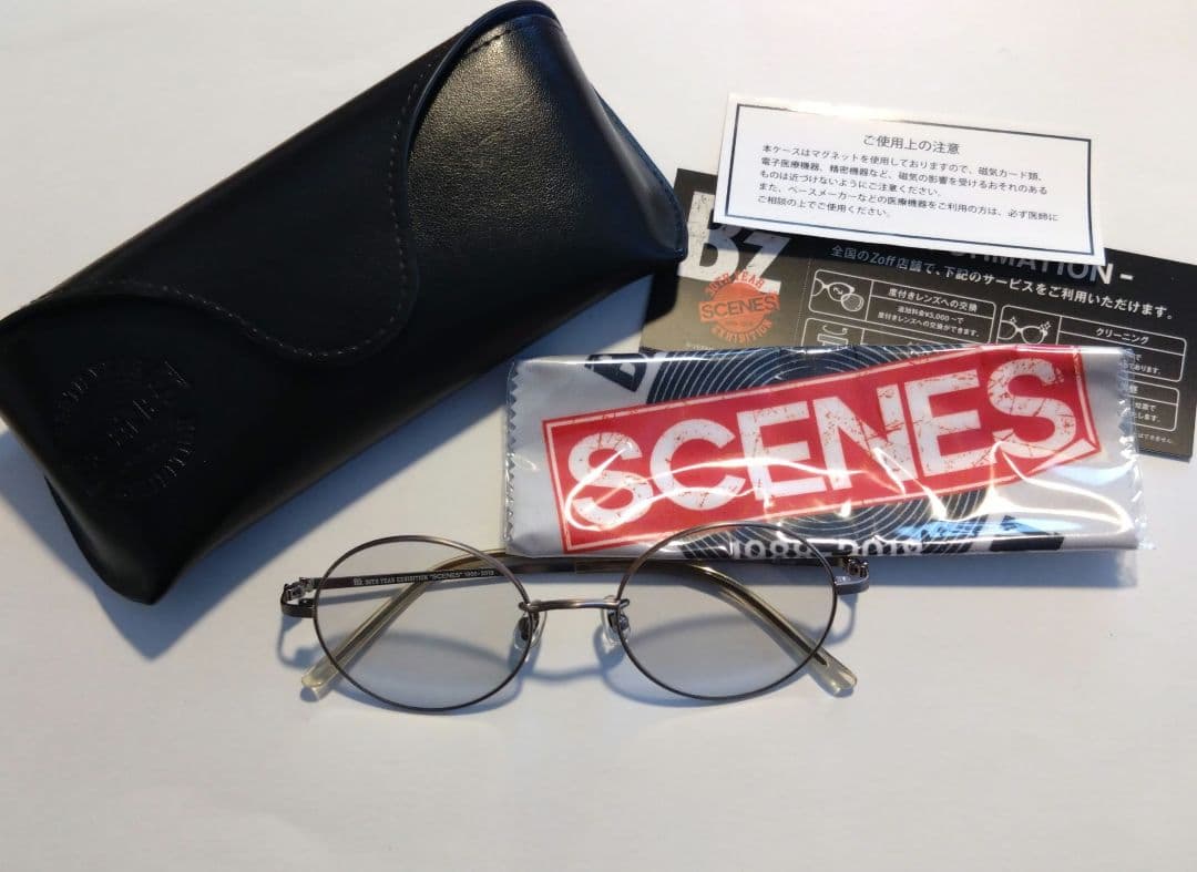 B'z SCENES シルバーラウンドメガネ 稲葉浩志 モデル Zoff コラボ