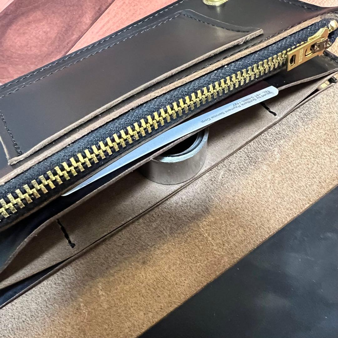 【トラッカーウォレット ロング3層】クロムエクセル ゴールド　universal