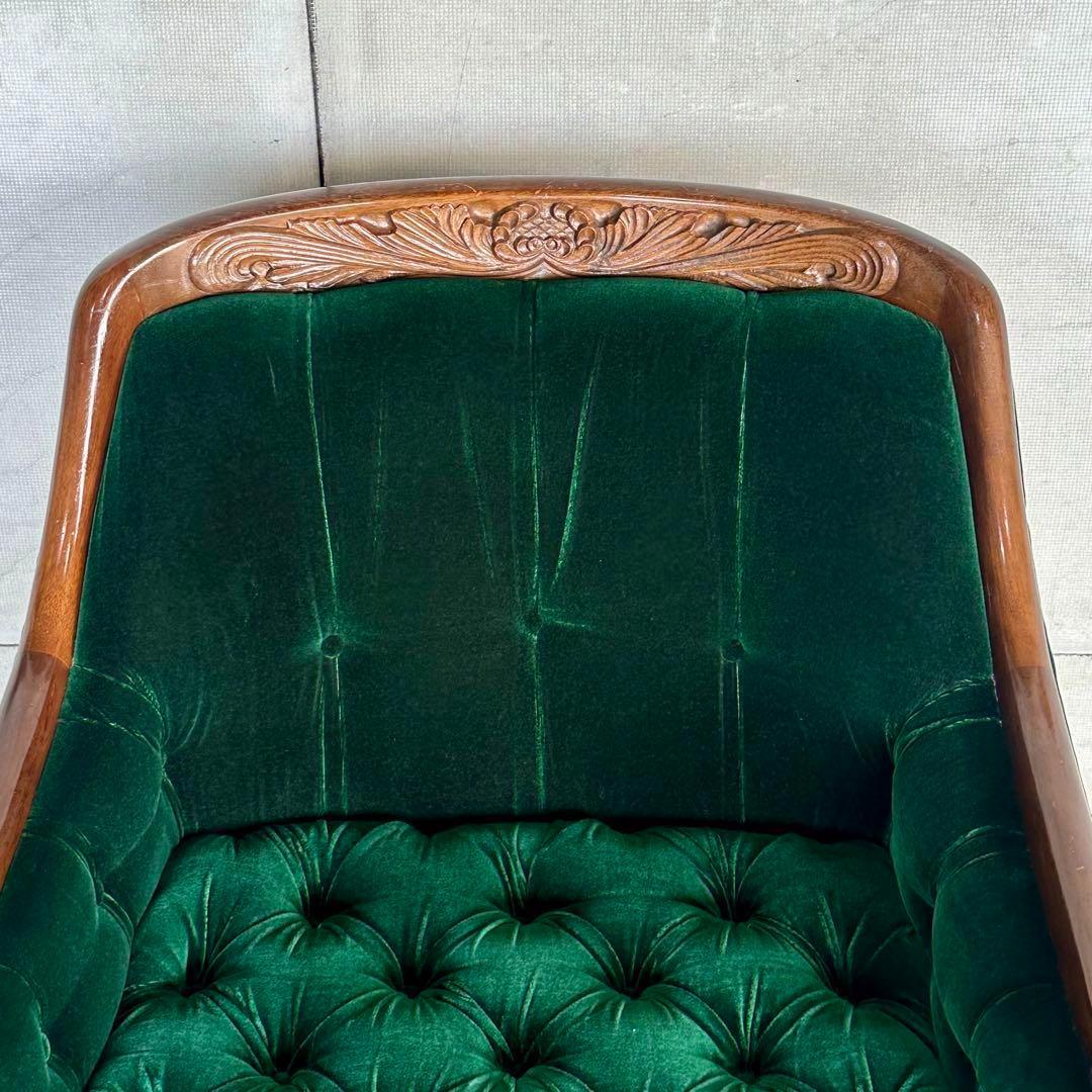 ★魅惑のグリーン★maruniマルニ木工 グリーンベルベット　ベルサイユ ソファ