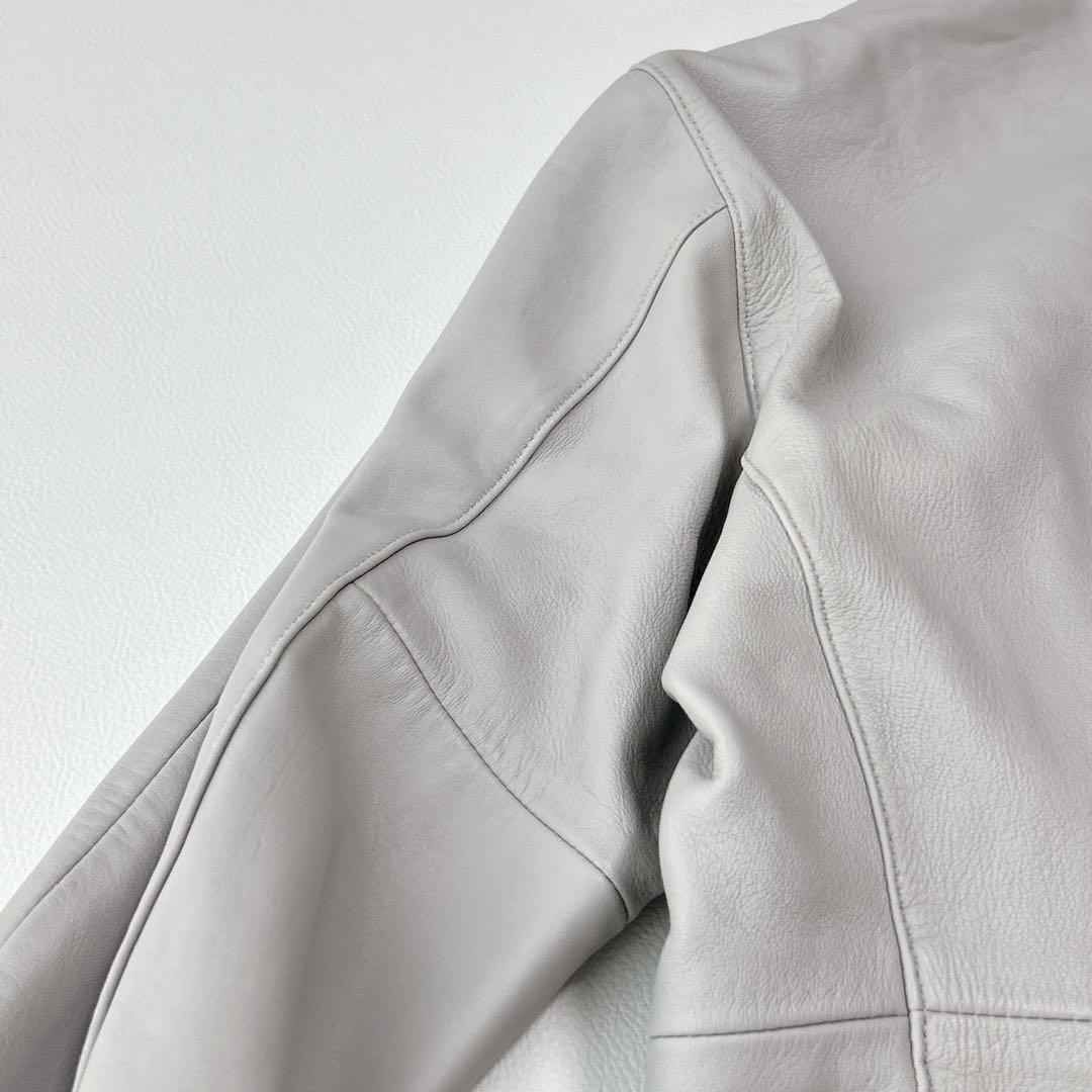 ニコルクラブフォーメン　ラムレザー シングルライダース　ブルゾン　羊革　本革