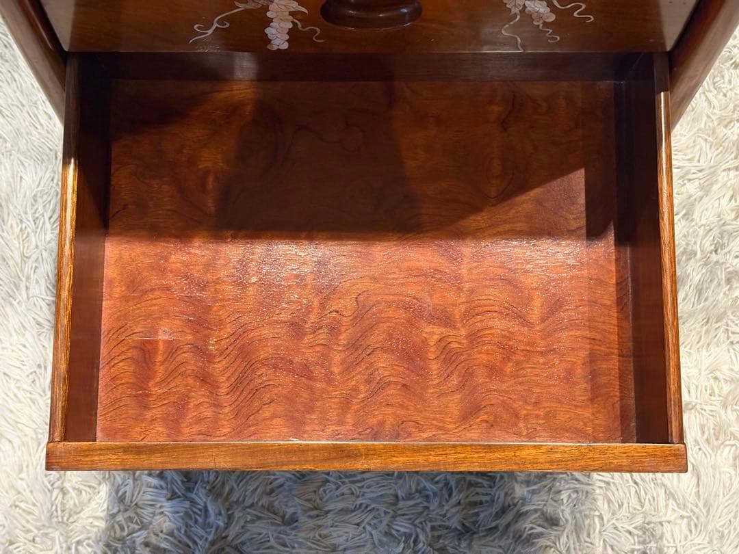希少　唐木　5段チェスト　螺鈿細工　螺鈿家具　アンティーク 骨董　花梨　GZ