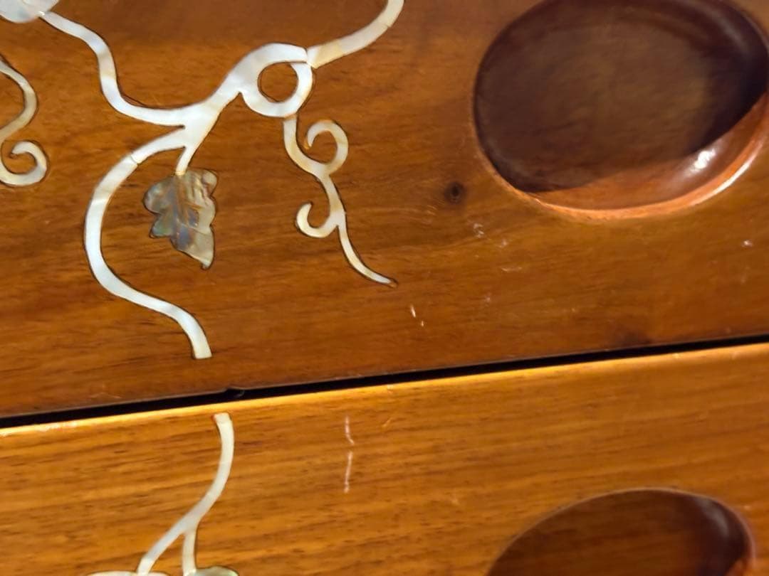 希少　唐木　5段チェスト　螺鈿細工　螺鈿家具　アンティーク 骨董　花梨　GZ