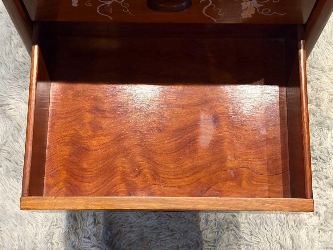 希少　唐木　5段チェスト　螺鈿細工　螺鈿家具　アンティーク 骨董　花梨　GZ