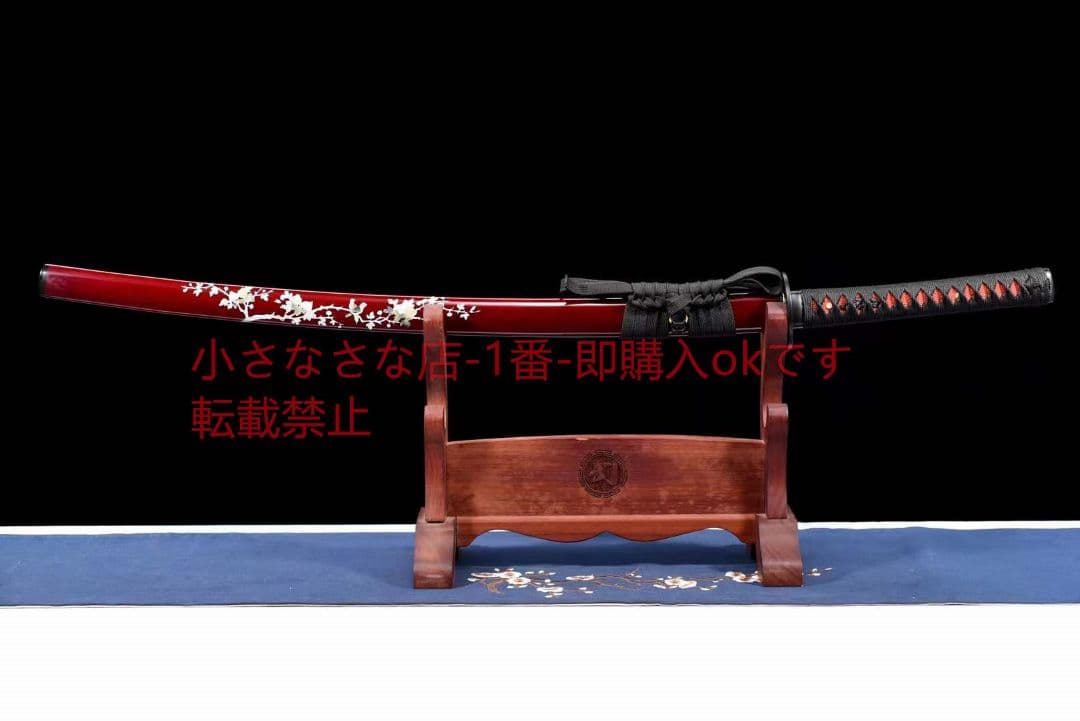 高輝度鏡面武士刀梅花賦  古兵器 武具 刀装具 日本刀 模造刀 居合刀