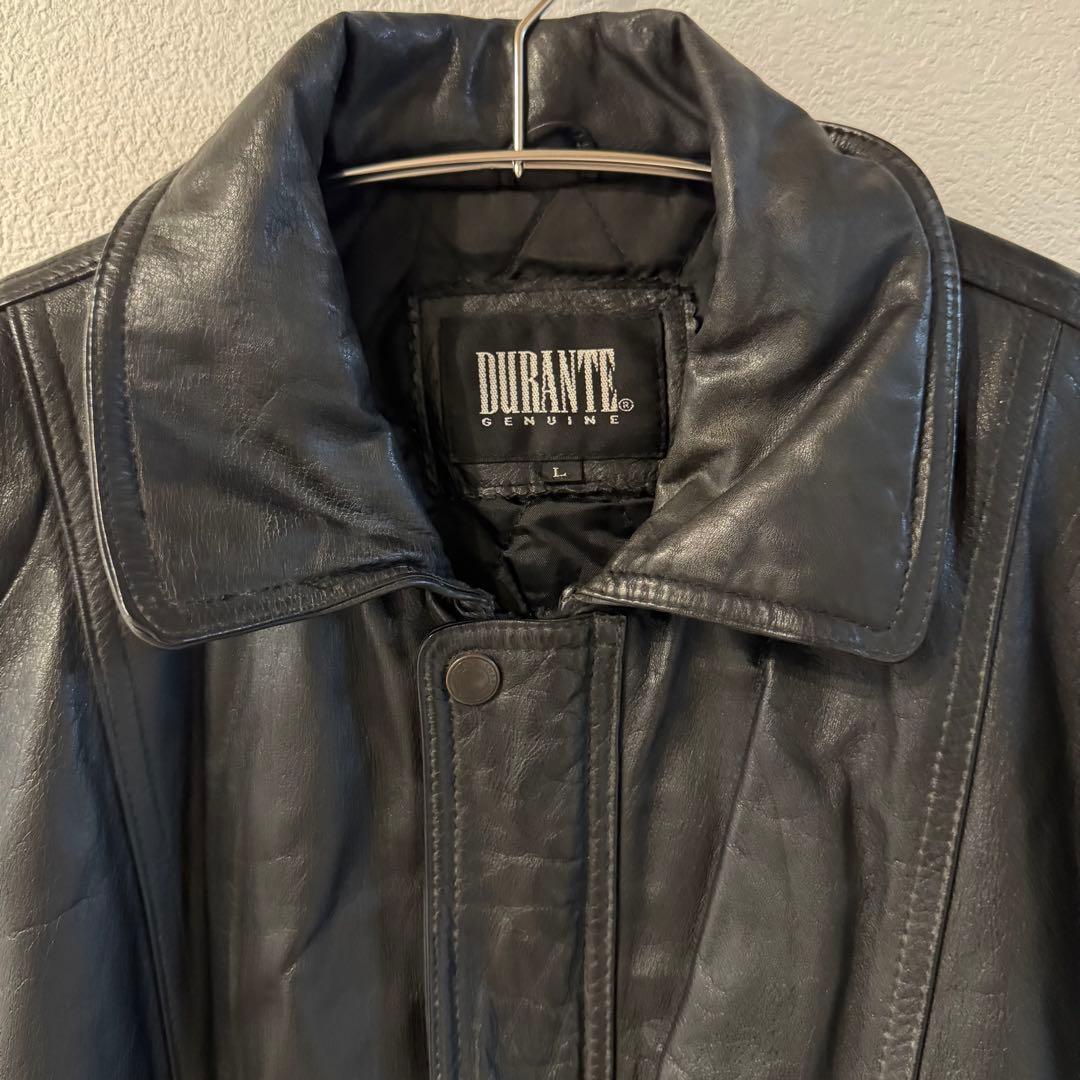 牛革　90s 本革レザー　ライダースジャケット　バイカー　ビンテージ　ブラック