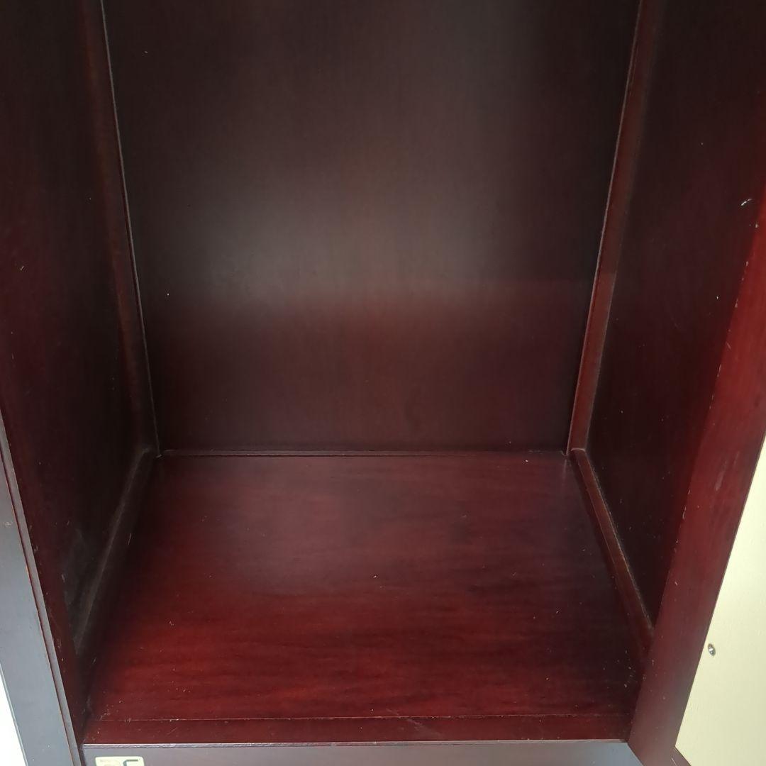 レトロ 木製ラック 電話台 ファックス台 ダークブラウン アヤノ