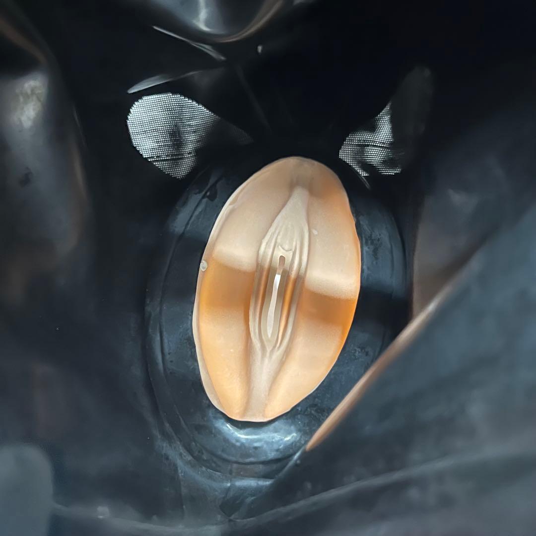 マイクロドットホール ラバーマスク 全頭マスク ブラック ラテックス