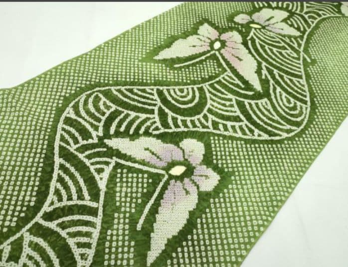 有松鳴海絞り反物（湯のし、色止め済）