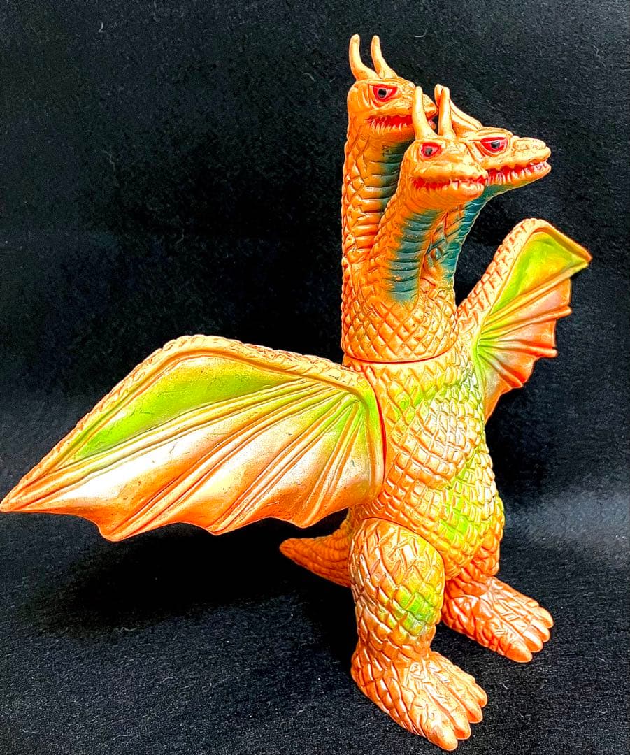 ブルマァク　キングギドラ　1970年　初期型　当時物　ゴジラ　落書き破損無し