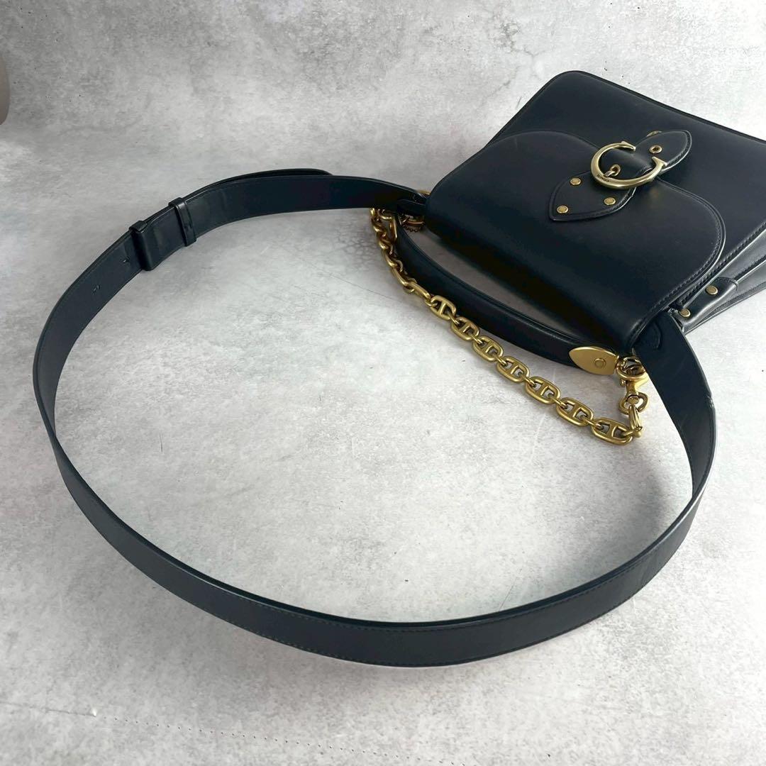 ✨美品✨コーチ　ビート　ショルダーバッグ 3way チェーン　レザー　ブラック