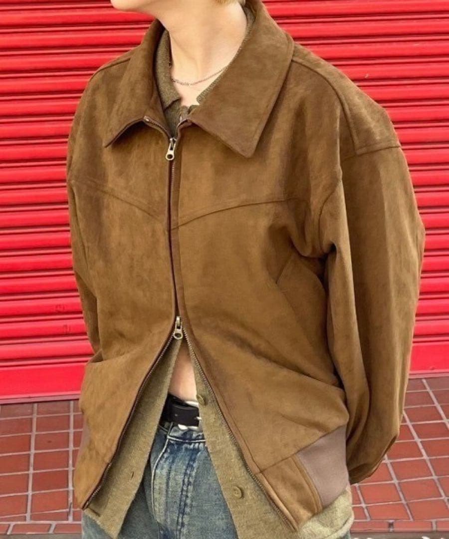 Chikashitsu+ チカシツプラス fake suede blouson
