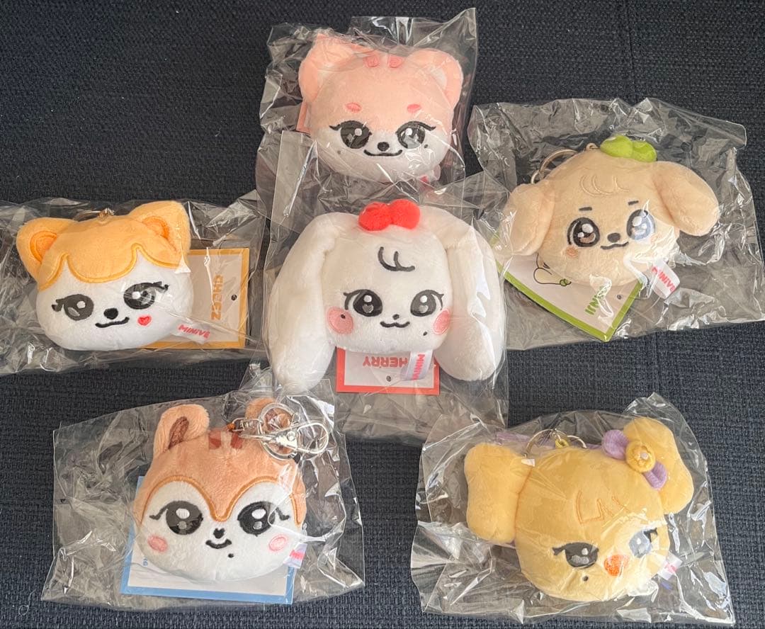 【新品未開封】IVE minive/ミニフェイスキーリングコンプリート6個セット