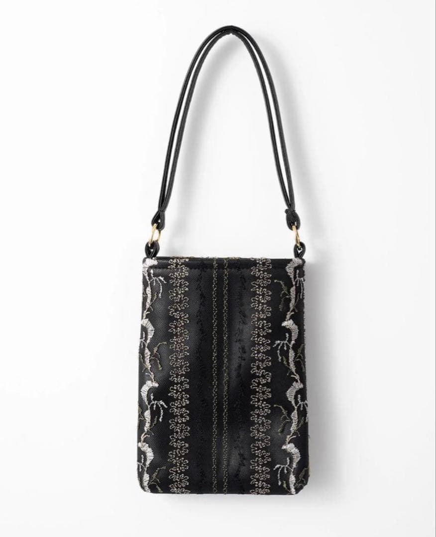 バッグ MURRAL  flower lace mini bag (Black)
