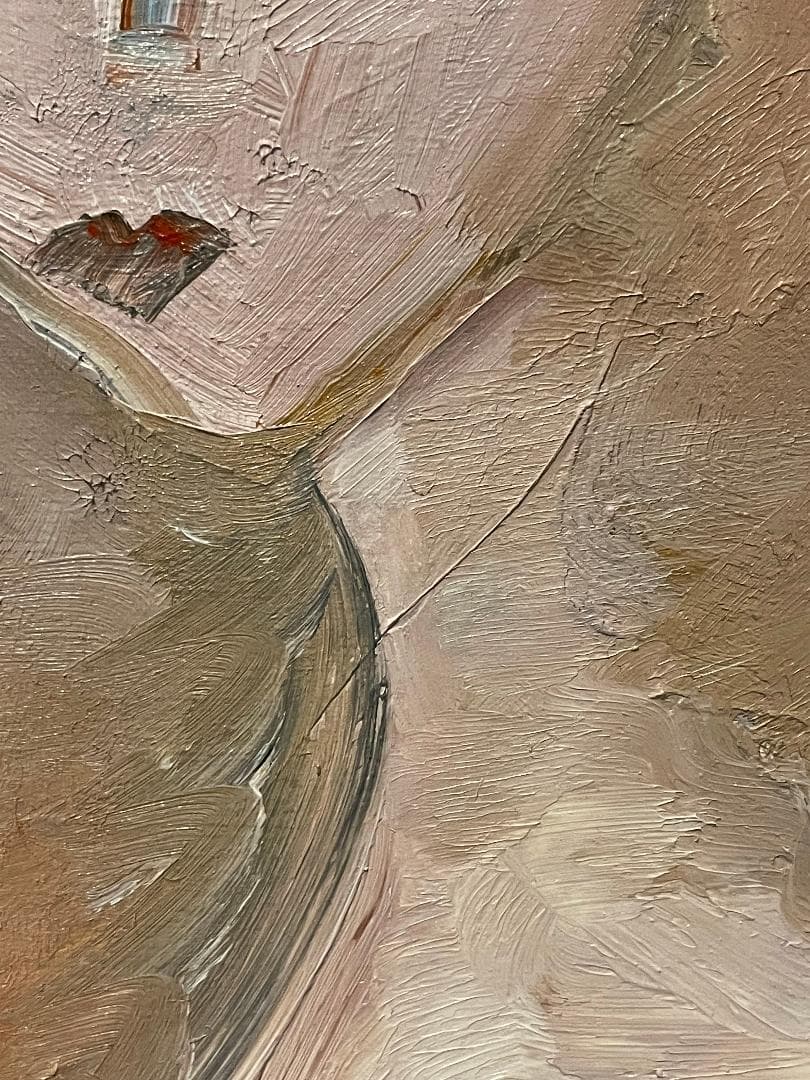 「真作」織田広喜「少女」人物画　油彩画　額装　サイン有り　F6号