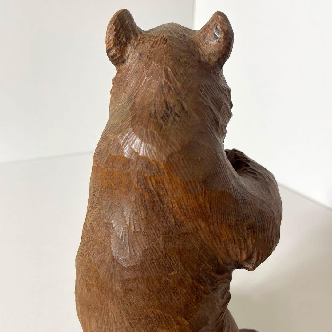 #XG365 アイヌ美術・木彫熊・堀井清司作・一刀彫・民藝・アンティーク・骨董