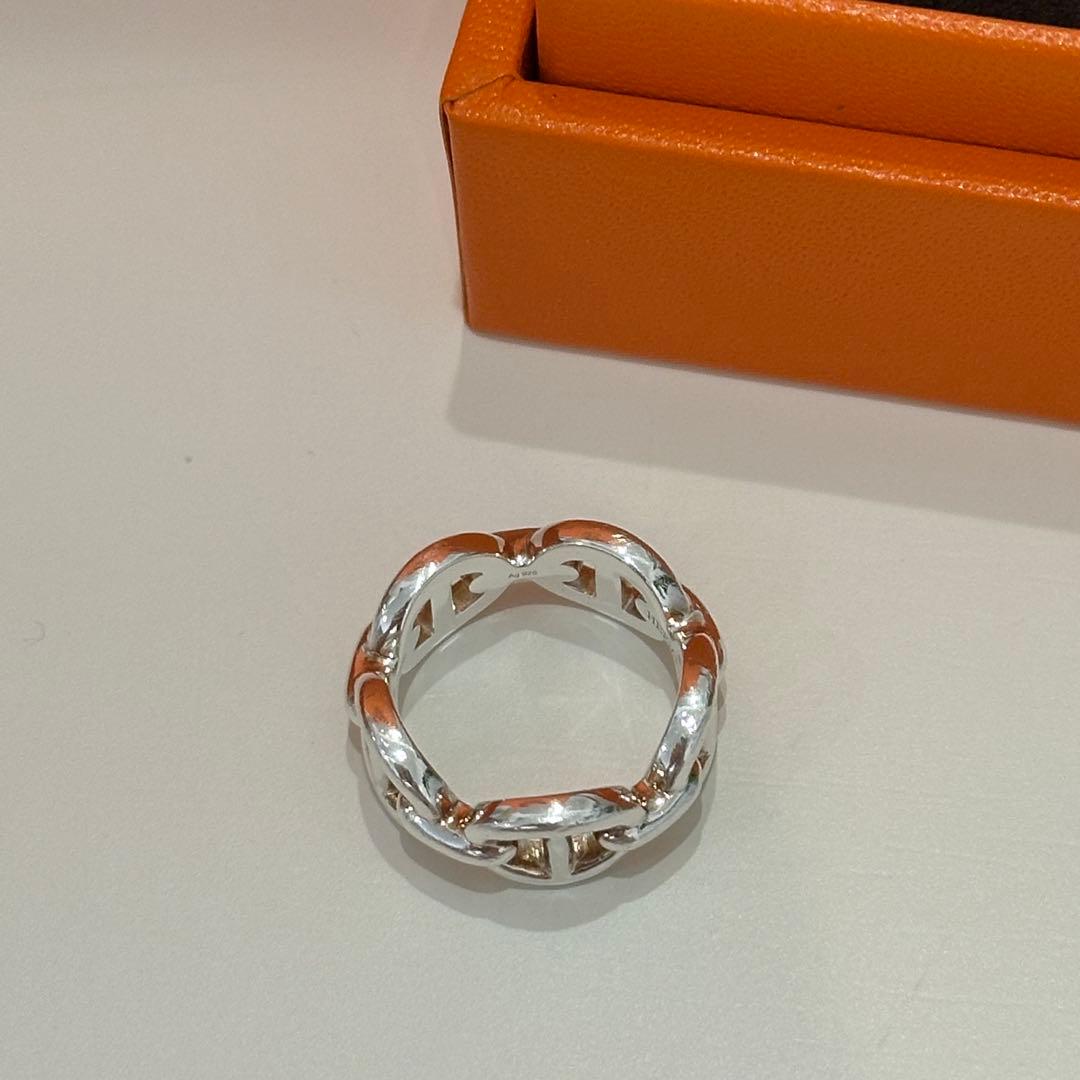 【極美品】HERMES シェーヌダンクル　アンシェネ　シルバーリング