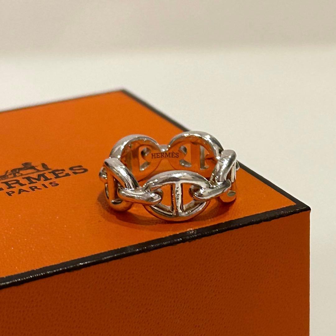 【極美品】HERMES シェーヌダンクル　アンシェネ　シルバーリング