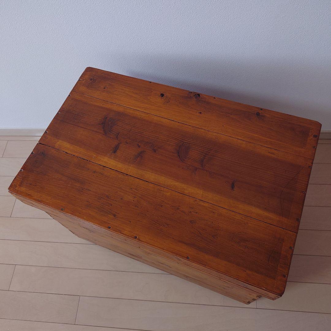 茶箱　リメイクチェスト キャスター付　アンティーク風家具 サイドテーブル