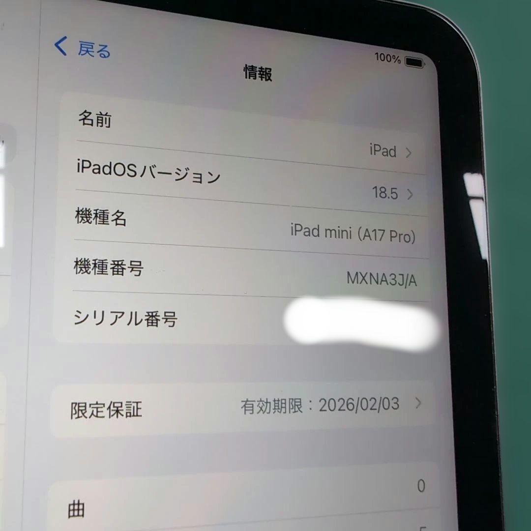 【週末限定値下げ】iPad mini A17 Pro Wi-Fi 256GB