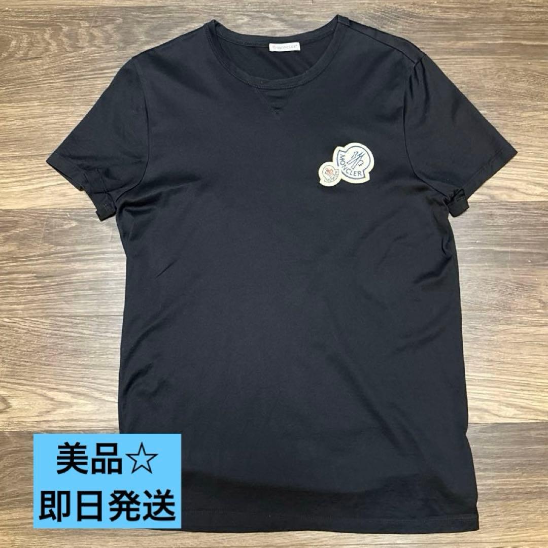 即日発送☆ MONCLER Tシャツ ブラック サイズM