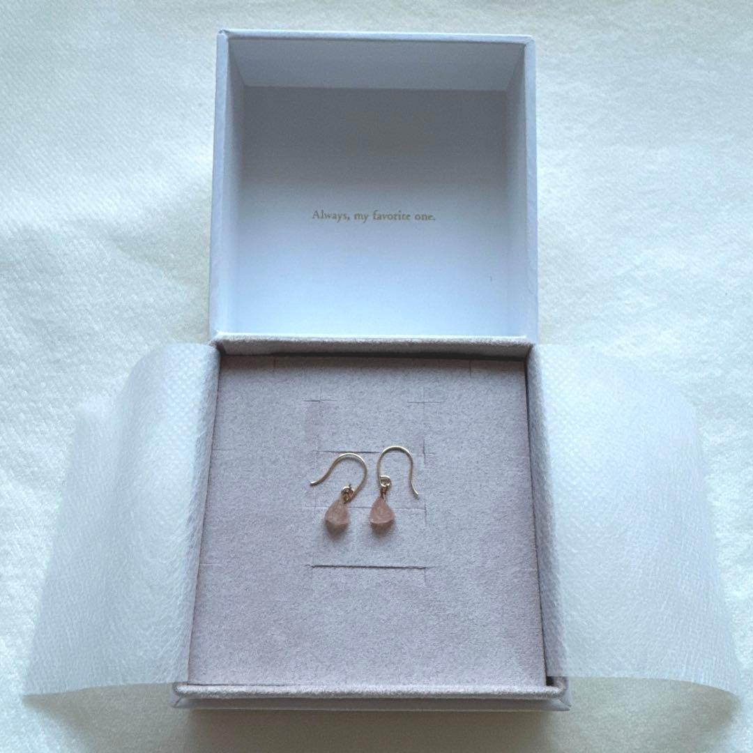 【美品】ete エテ ナチュラルストーンピアス　レッドアベンチュリン