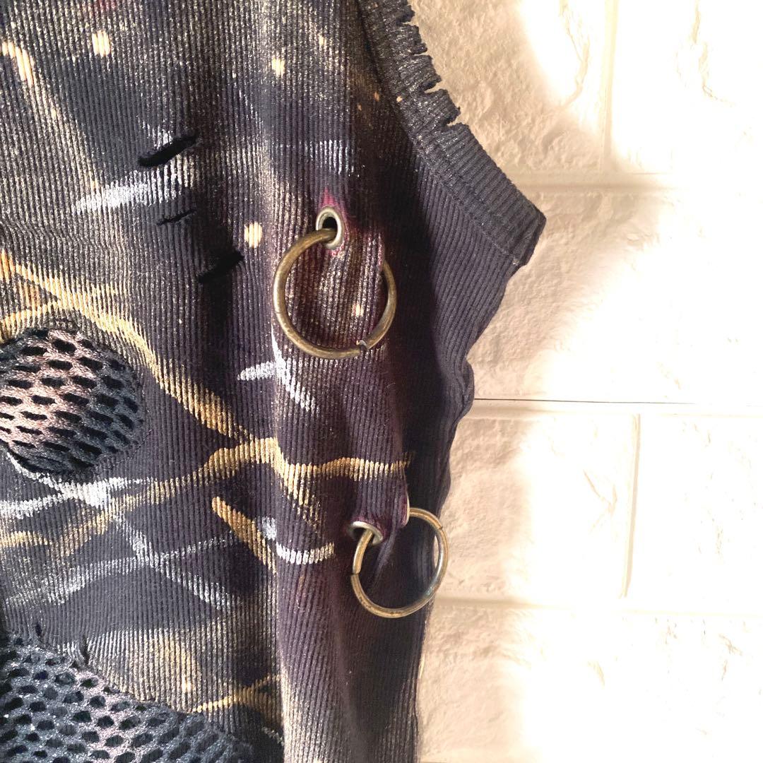 PAION&DRUG ダメージ加工 タンクトップ