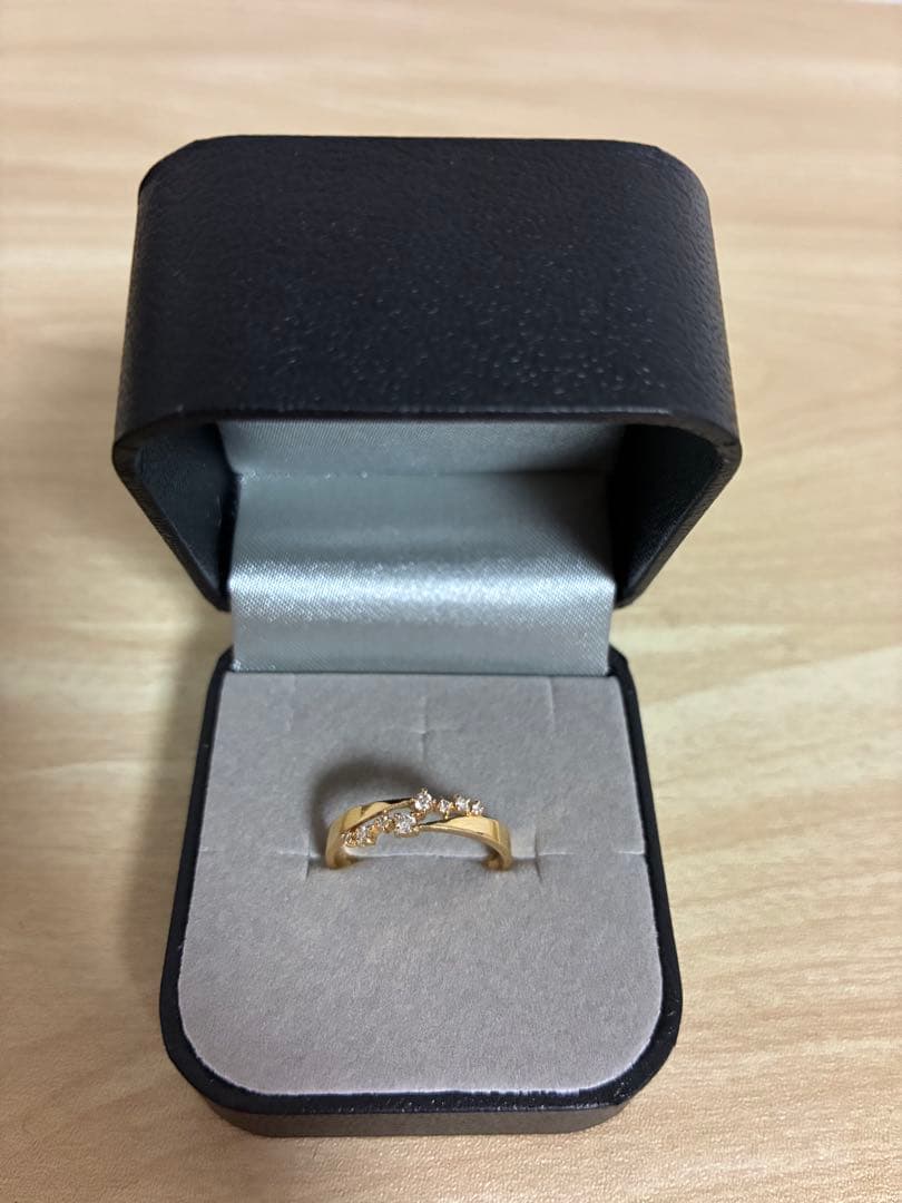 イ*読様 ツツミ　K18イエローゴールドダイヤモンドリング　13号