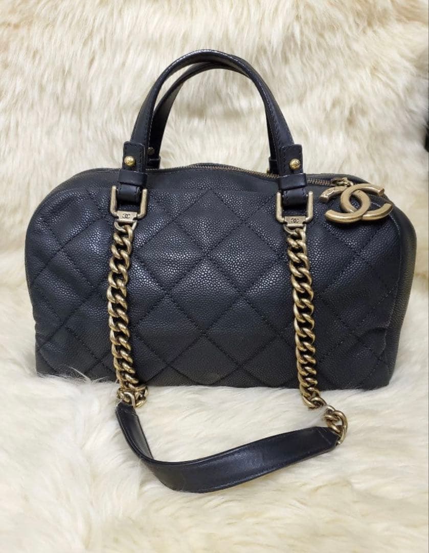 CHANEL キャビアスキン　2wayショルダーバッグ