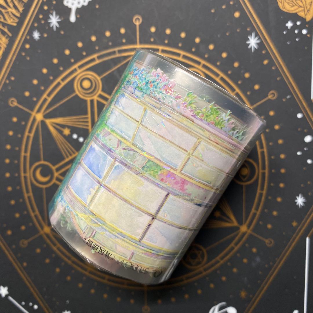 【F1】海外　10m巻　貝殻光マスキングテープ　背景系/装飾系/お花系