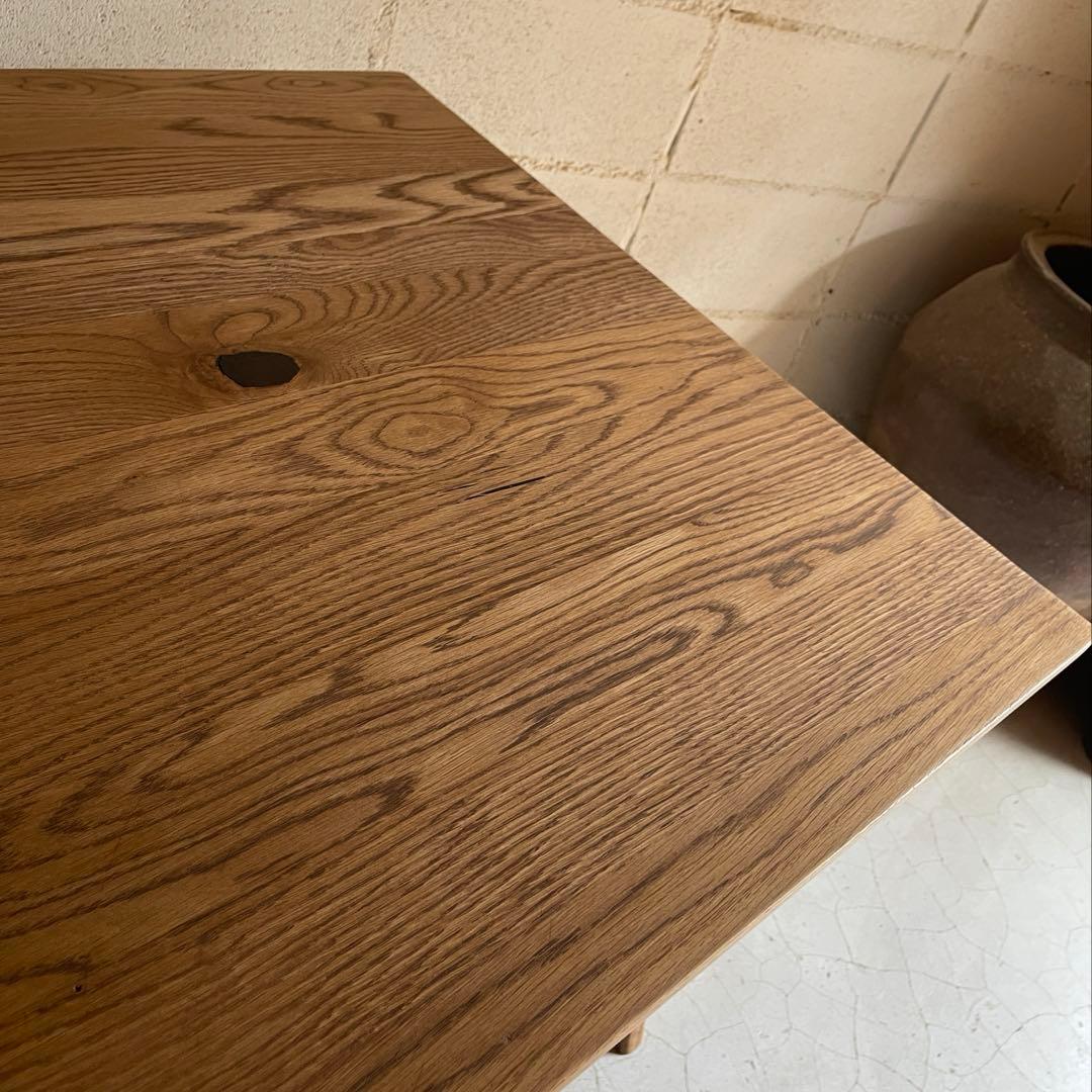 unico ADDAYウニコ アディ　ダイニングテーブル　オーク無垢材　棚板付