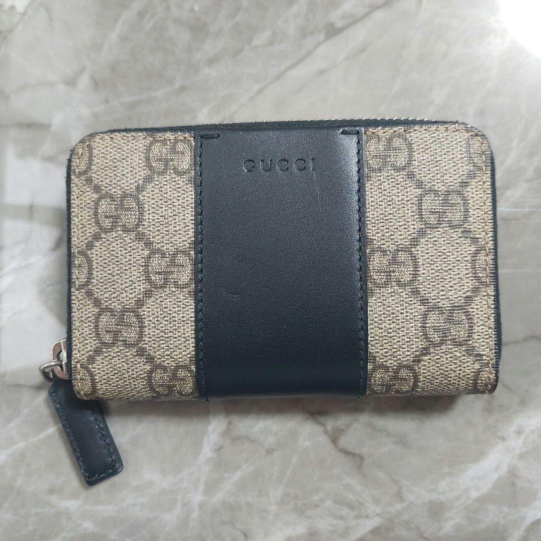 GUCCI GGパターン ケース カードケース ブラック ベージュ