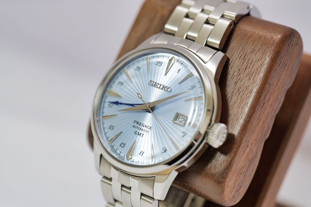 美品　SEIKO Presage GMT 自動巻き腕時計　正規店購入　保証有り