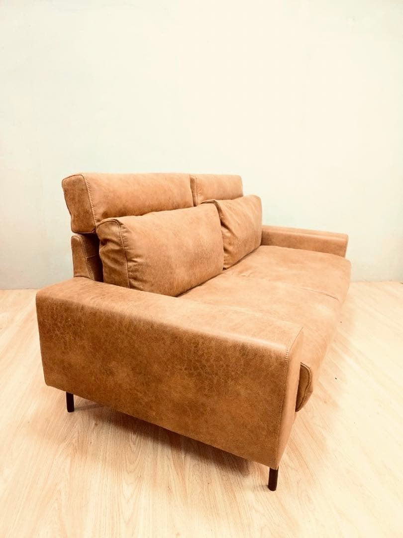 【関家具】ブラウン 2.5人掛けソファセット マットマンセット