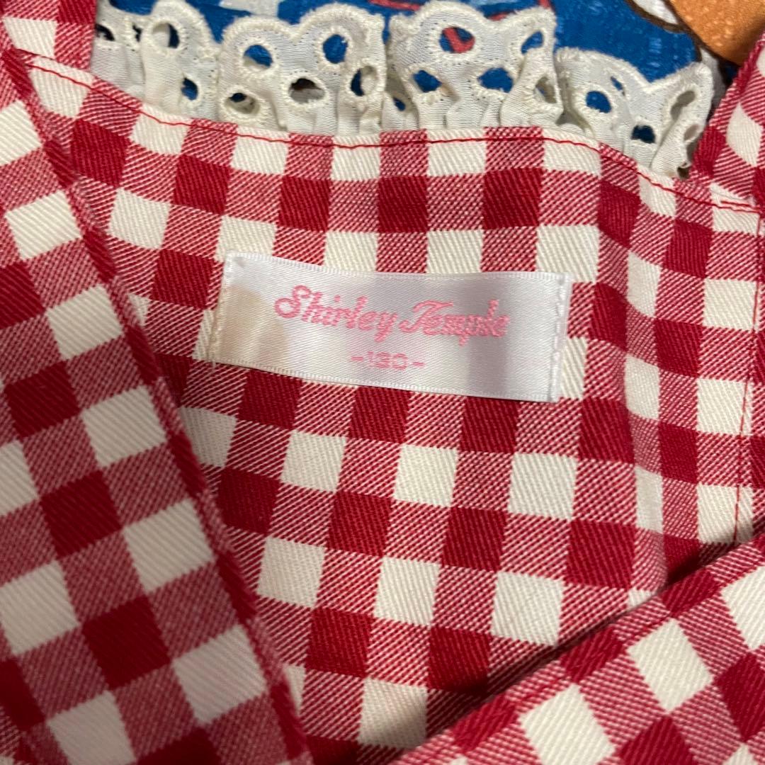 シャーリーテンプル　ギンガムチェックジャンパースカート130