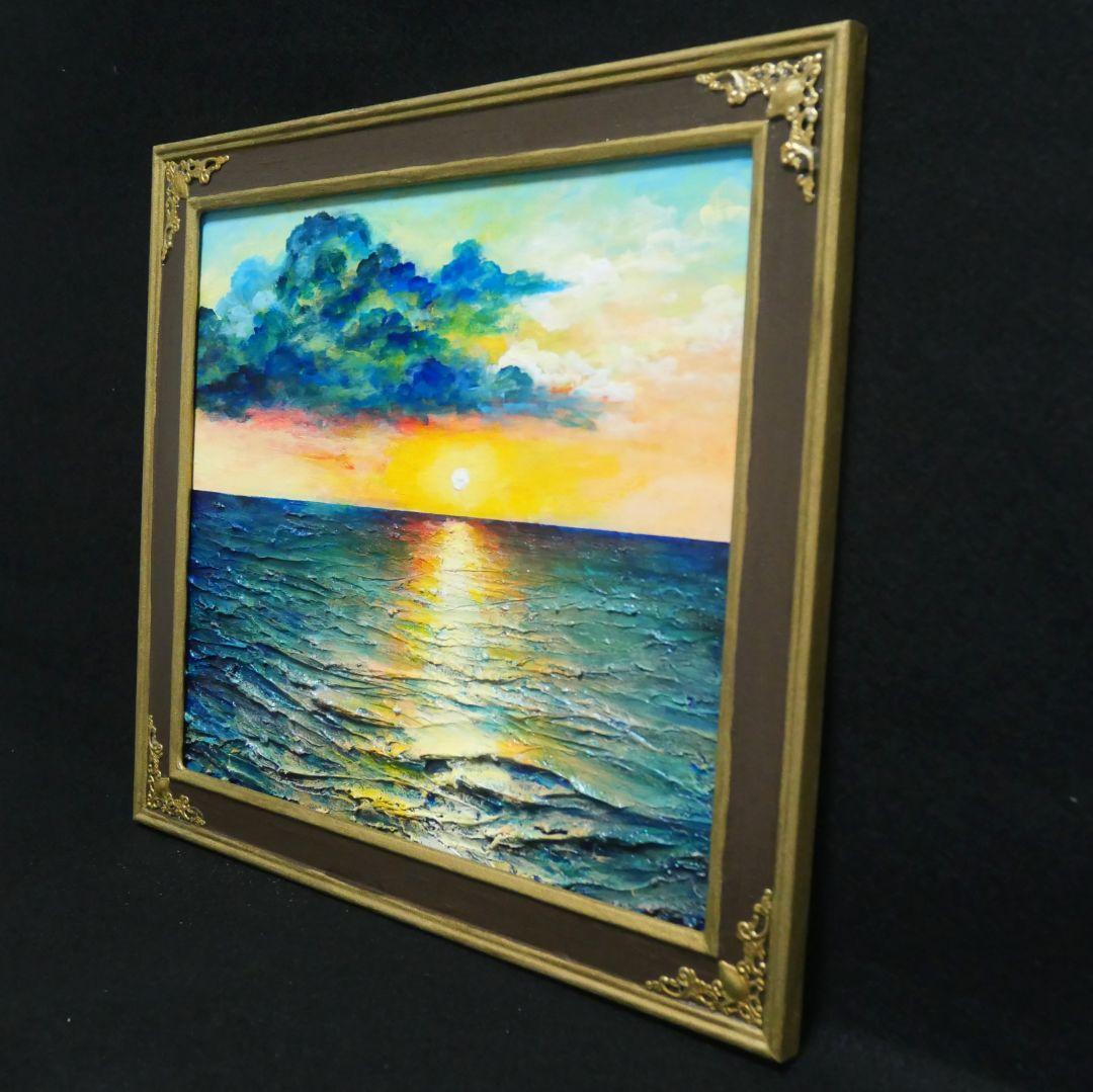 油絵 油彩 油彩画 絵画【Sea at Dusk】