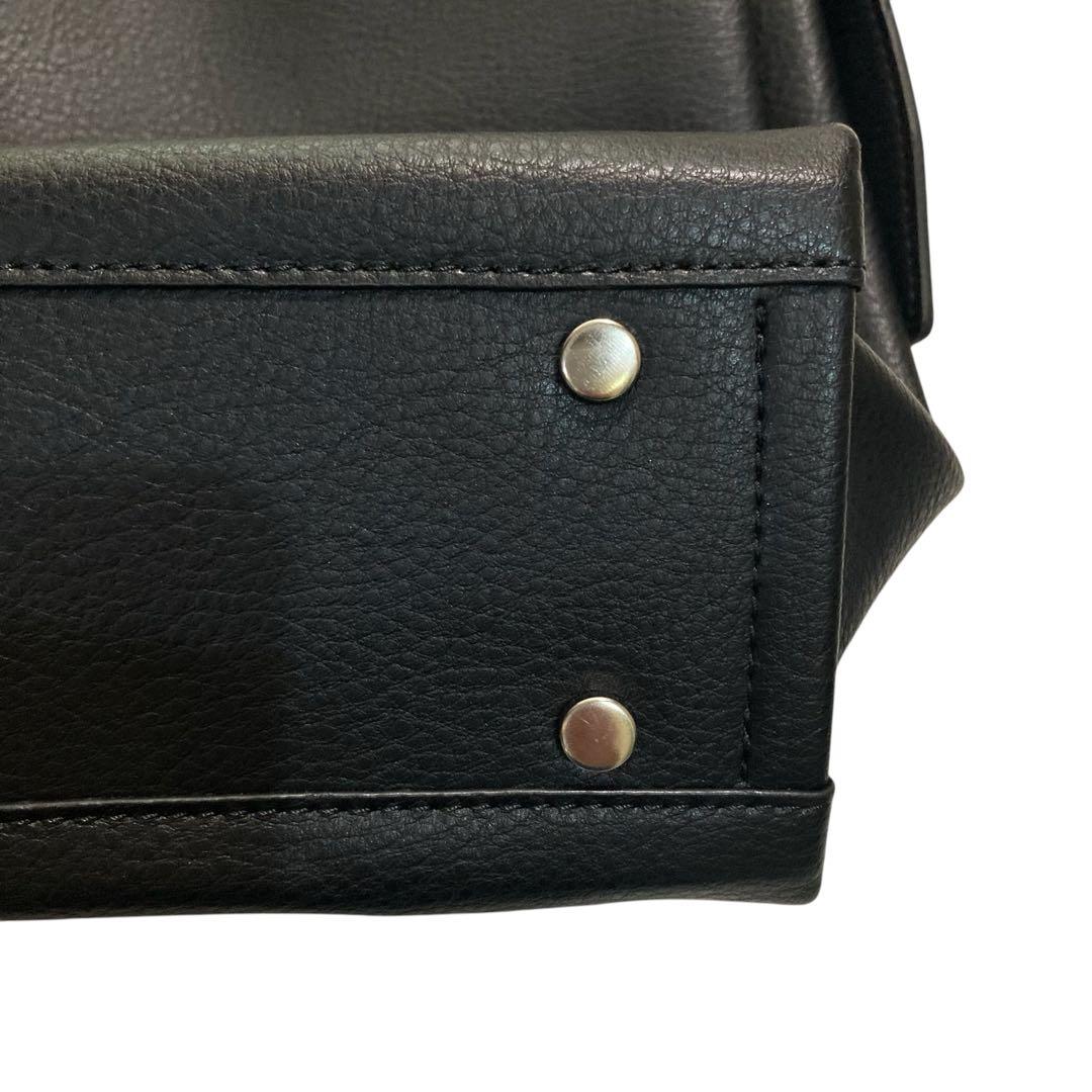 未使用⭐︎Kitamura 黒 2wayレザーショルダーバッグ インナーポーチ付き