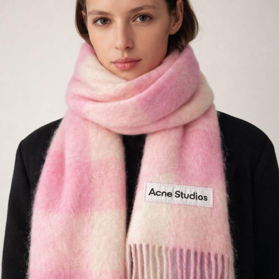 Acne Studios マフラー ピンク グラデーション タグ付き 新品未使用