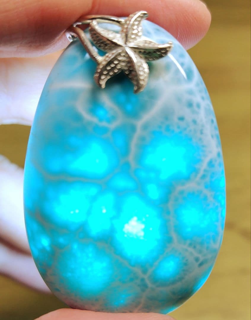 Timmy 赤売❣️ ラリマー ペンダントトップ【ドミニカ共和国産】