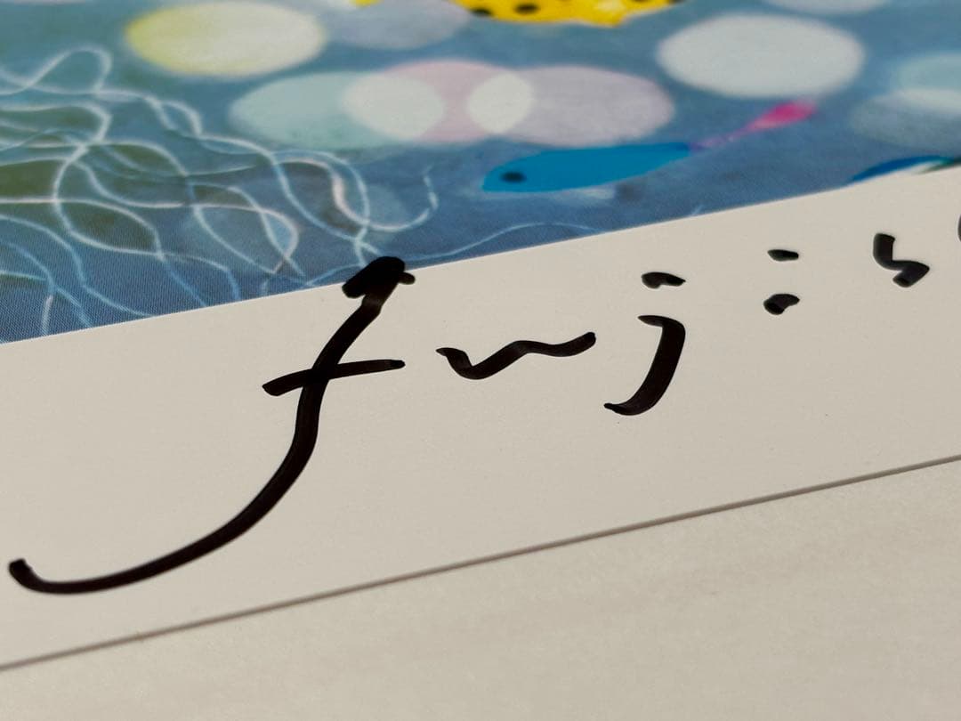 #藤城清治 「夕陽の中の愛の奇跡」レフグラフ作品　本人サイン・イラスト入り