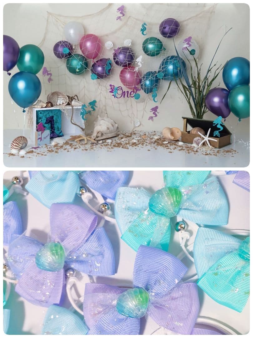 夏トリミングチョーカーリボン　ペットサロン用　貝殻シェル　スイカ　パイナップル