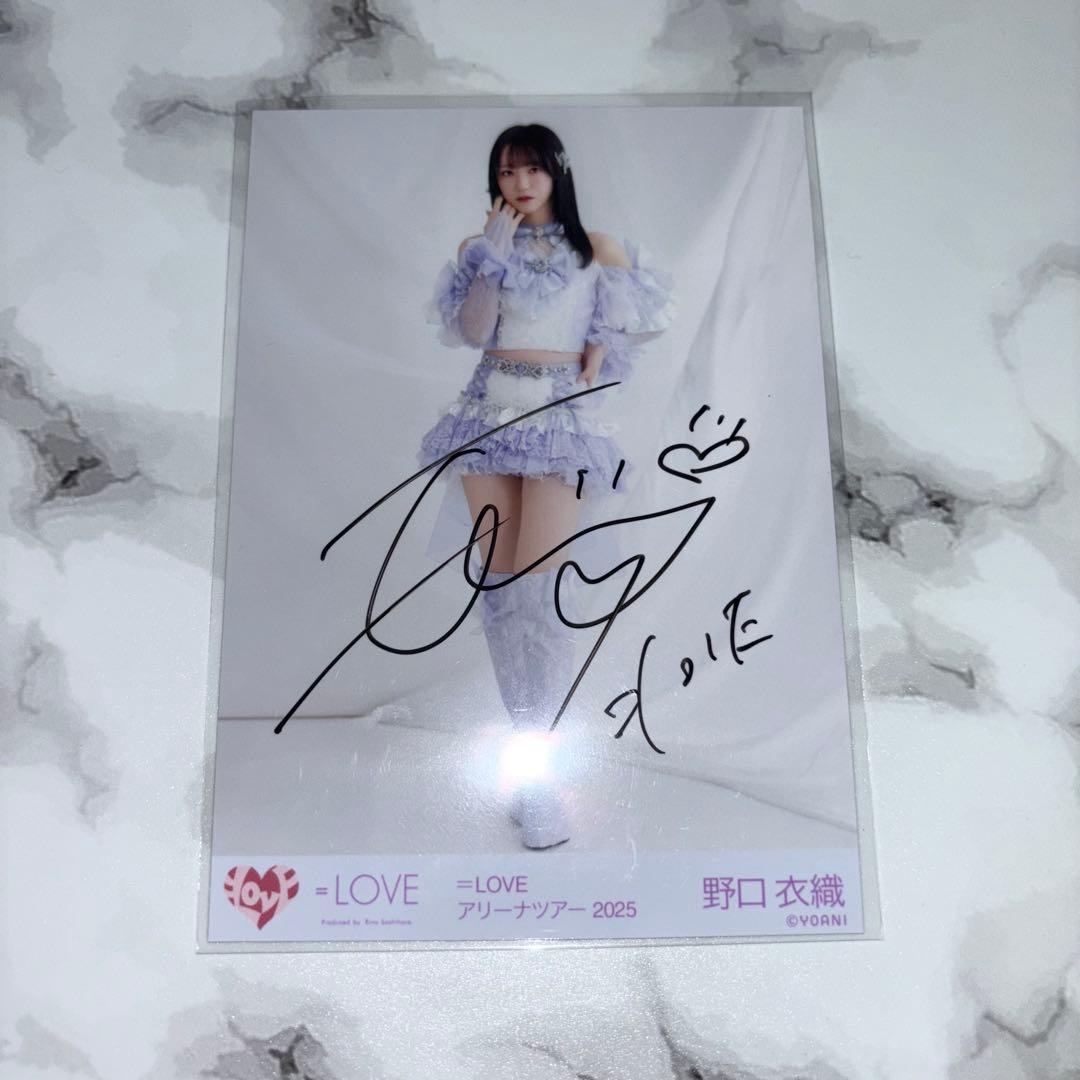 =LOVE 野口衣織 生写真 直筆 ヒキ 魔法少女