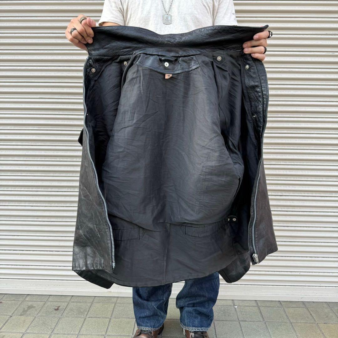 40s 50s イタリア軍 実物 モーターサイクル ジャケット ライダース L