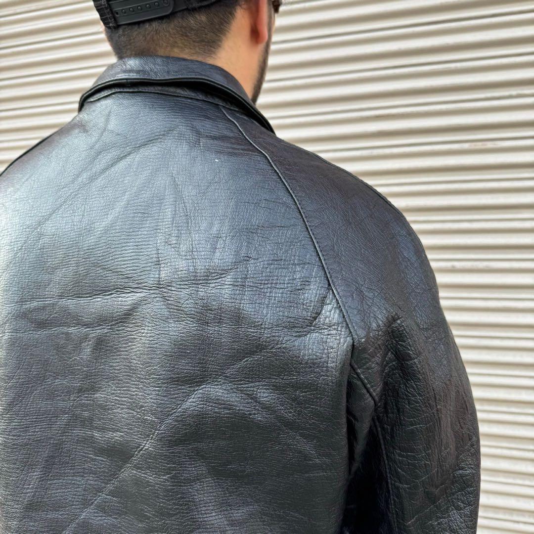 40s 50s イタリア軍 実物 モーターサイクル ジャケット ライダース L