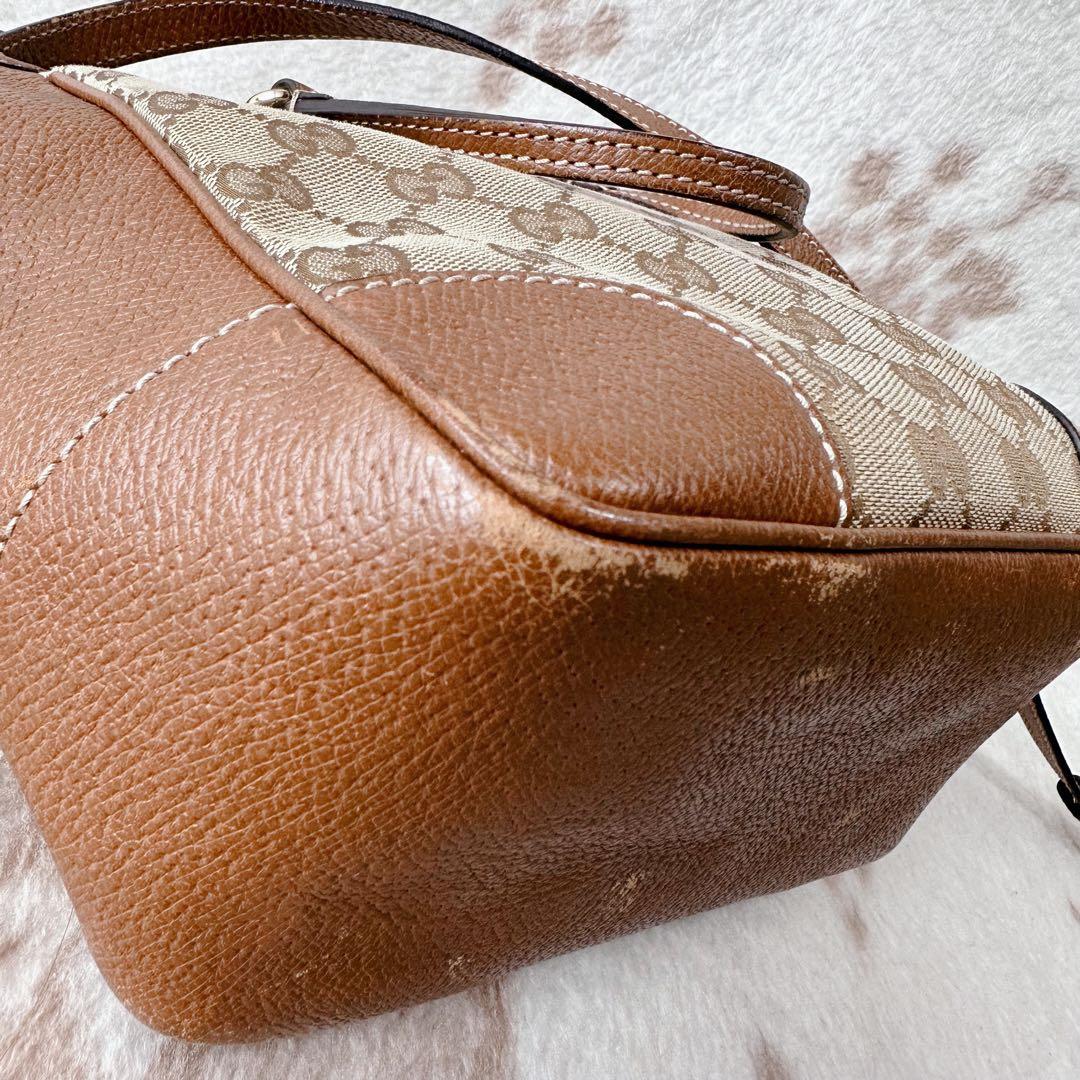 グッチ ブリー スモール バッグ ショルダー GG レザー キャンバス 2WAY