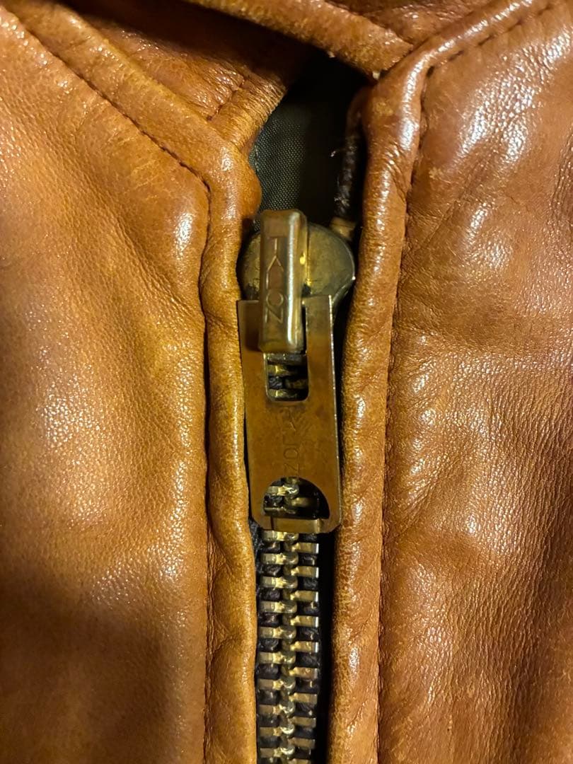 60s 70s THIS GENUINE LEATHER レザージャケット