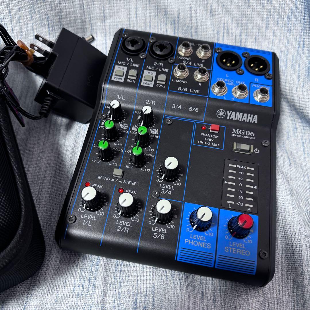 【ソフトケース付】YAMAHA MG06 アナログミキサー 6チャンネル ヤマハ