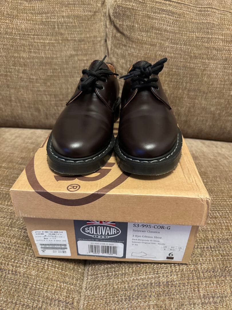 靴 Solovair 3 Eye Gibson Shoe 25cm us7