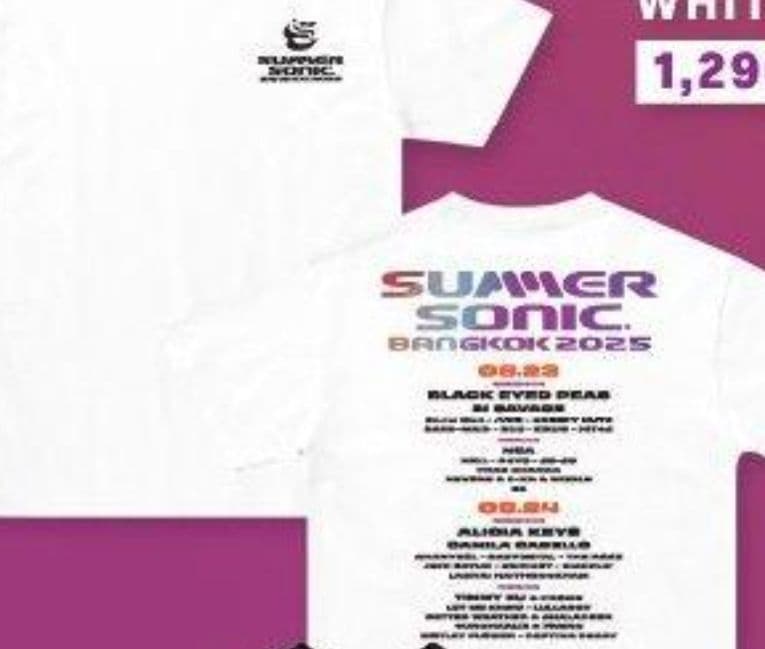 サマソニバンコク　2025 Tシャツ　白Ｌサイズ Man 他