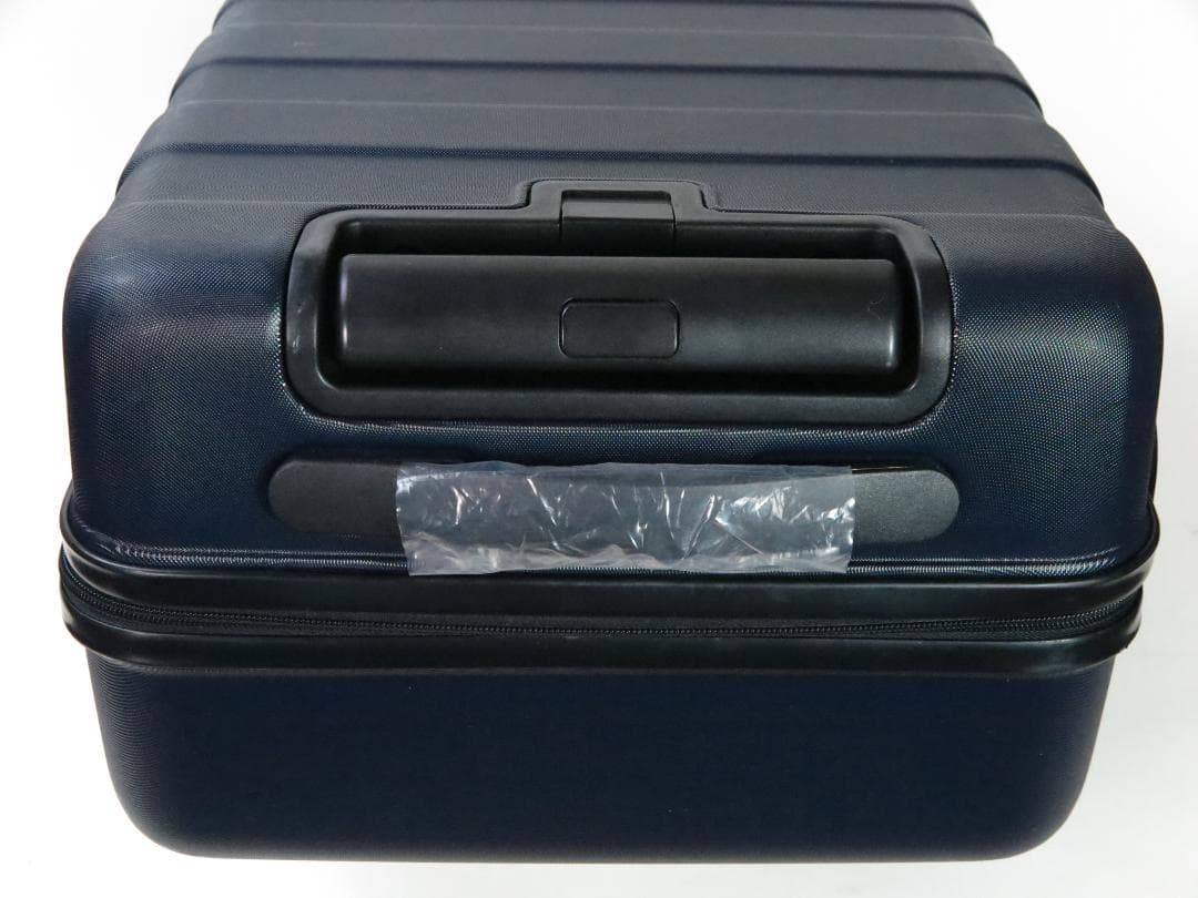 無印良品バーの高さを自由に調節できる ストッパー付ハードキャリー35L濃紺